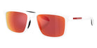 Prada Linea Rossa PS C01S 28U91D 55 - Matte White / Brown Mirrored Orange #id:psc01s28u91d_s:106105