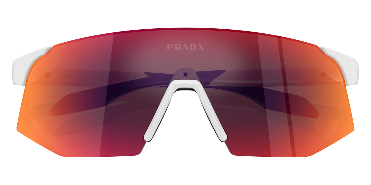 Prada Linea Rossa PS C03SU 28U91D 142 - Matte White / Brown Mirrored Orange #id:psc03su28u91d_s:106120