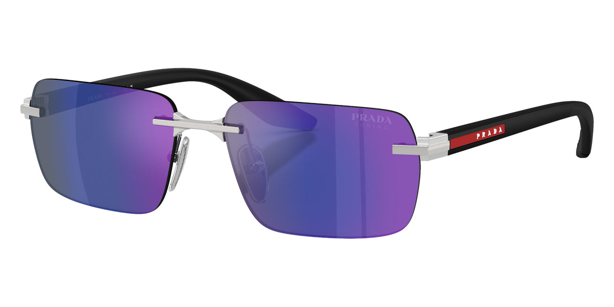 Prada Linea Rossa PS C52S 1BC05U 57 - Silver / Dark Blue Mirrored Violet Tuning #id:psc52s1bc05u_s:102105