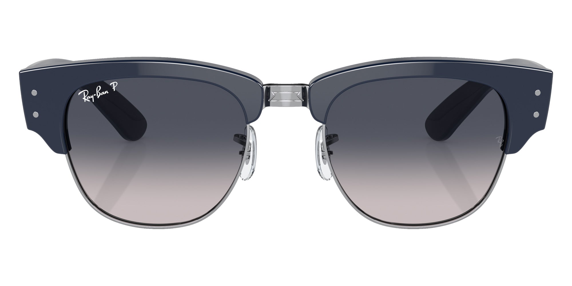 Ray-Ban RB0316S Mega Clubmaster 136678 53 - Blue on Silver / Blue Polarized #id:rb0316s136678_s:102100