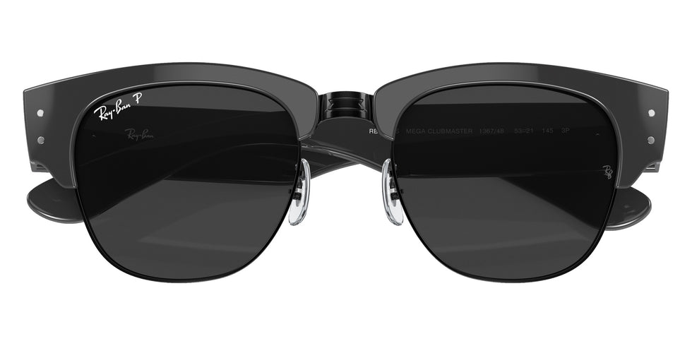 Ray-Ban RB0316S Mega Clubmaster 136748 53 - Gray on Black / Black Polarized #id:rb0316s136748_s:104125