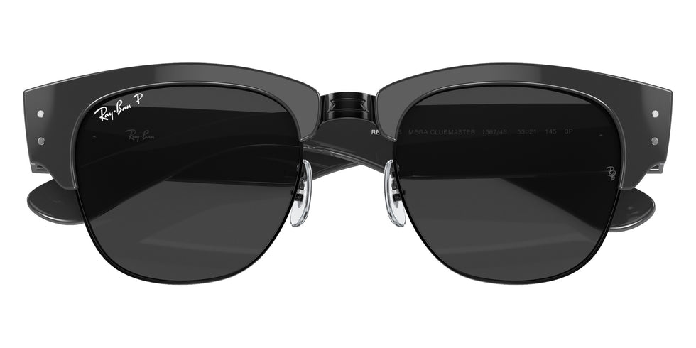 Ray-Ban RB0316S Mega Clubmaster 136748 50 - Gray on Black #id:rb0316s136748_s:102125