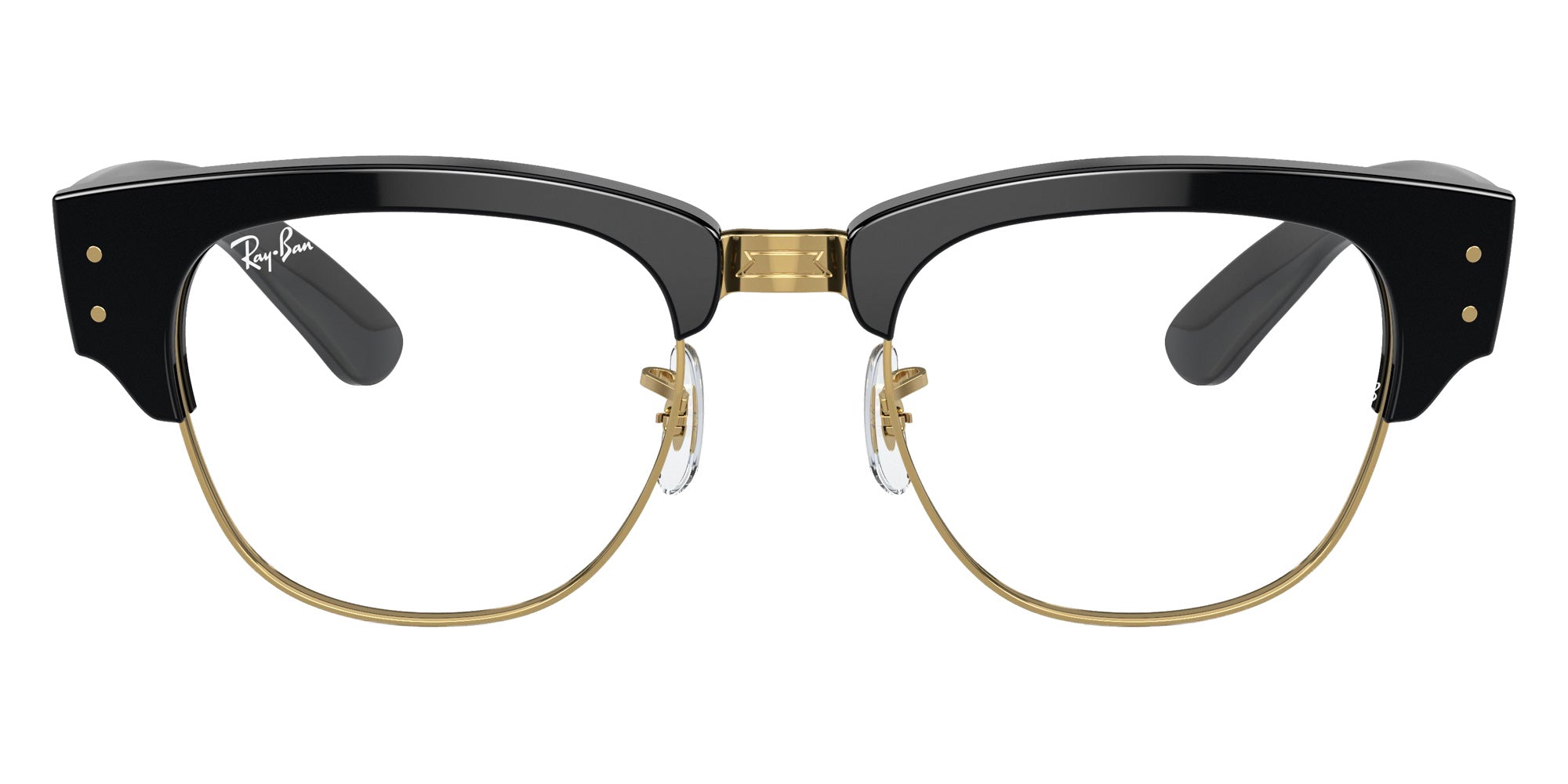 Ray-Ban RB0316S Mega Clubmaster 901/GG 50 - Black on Gold / Clear/Blue Photochromic #id:rb0316s901gg_s:100105