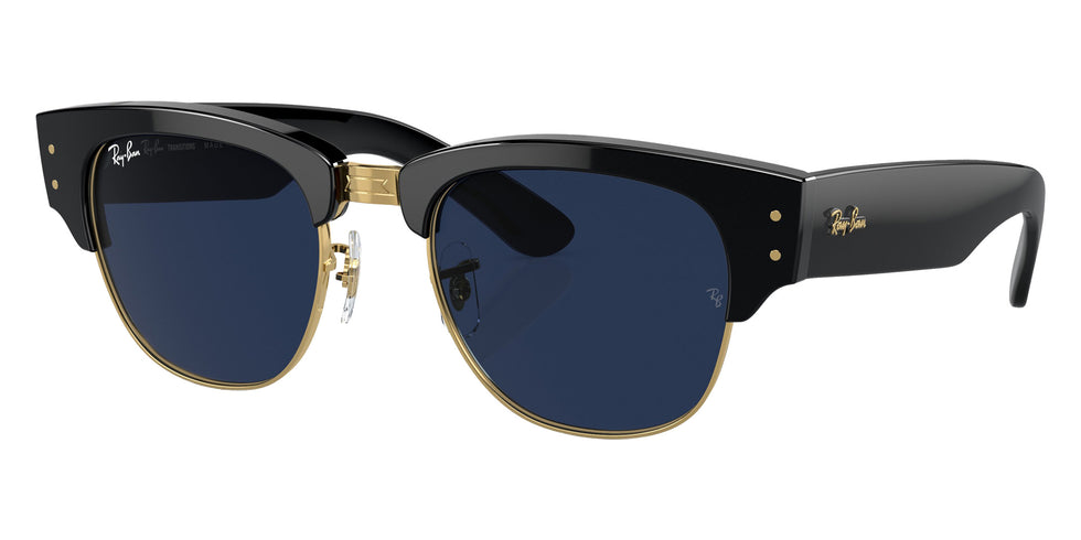 Ray-Ban RB0316S Mega Clubmaster 901/GG 50 - Black on Gold / Clear/Blue Photochromic #id:rb0316s901gg_s:100110