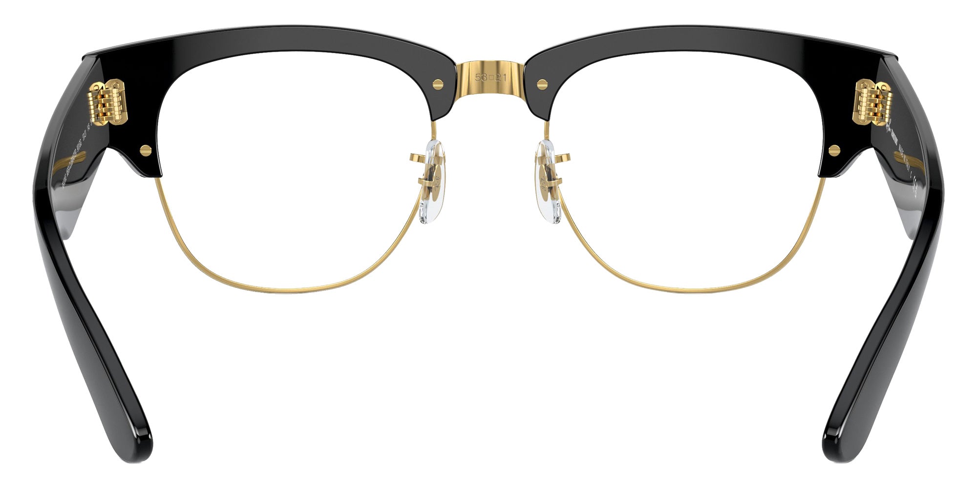 Ray-Ban RB0316S Mega Clubmaster 901/GG 50 - Black on Gold / Clear/Blue Photochromic #id:rb0316s901gg_s:100125