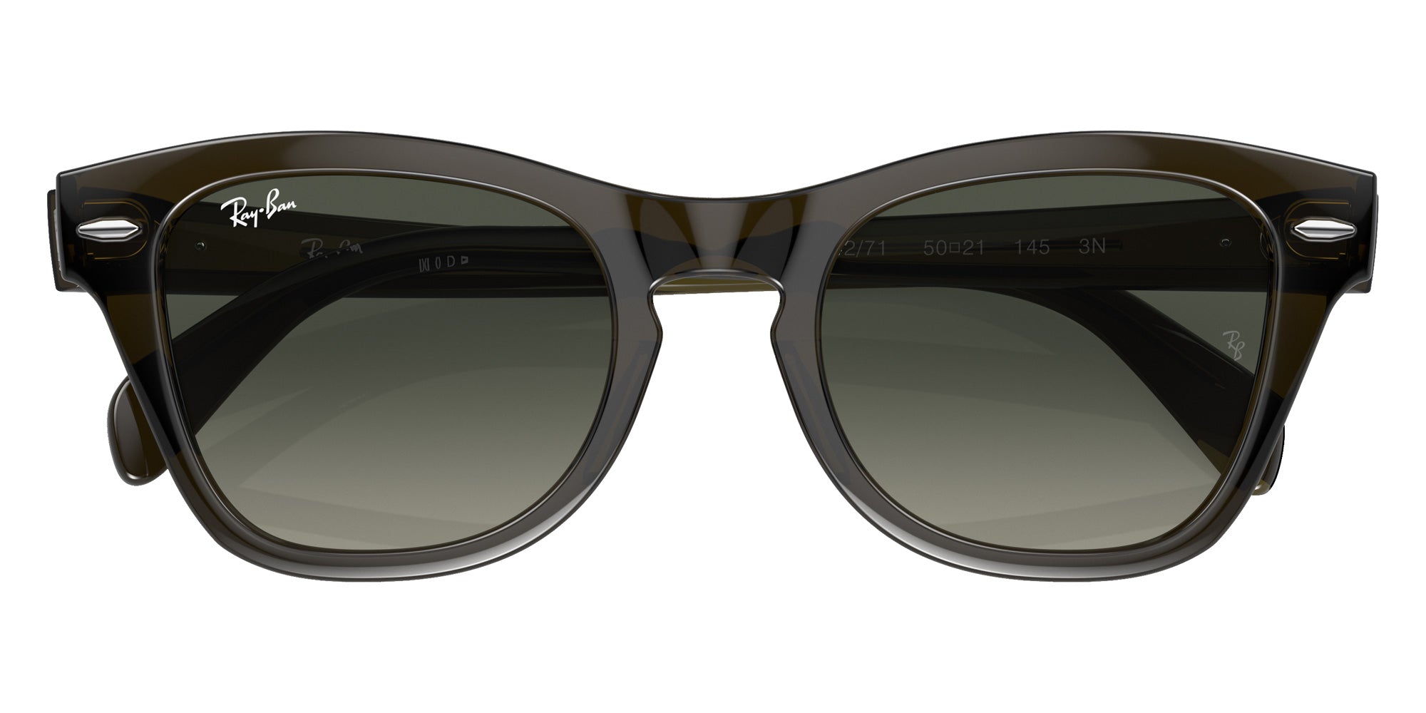 Ray-Ban RB0707S 664271 50 - Transparent Olive Green / Gray #id:rb0707s664271_s:100125