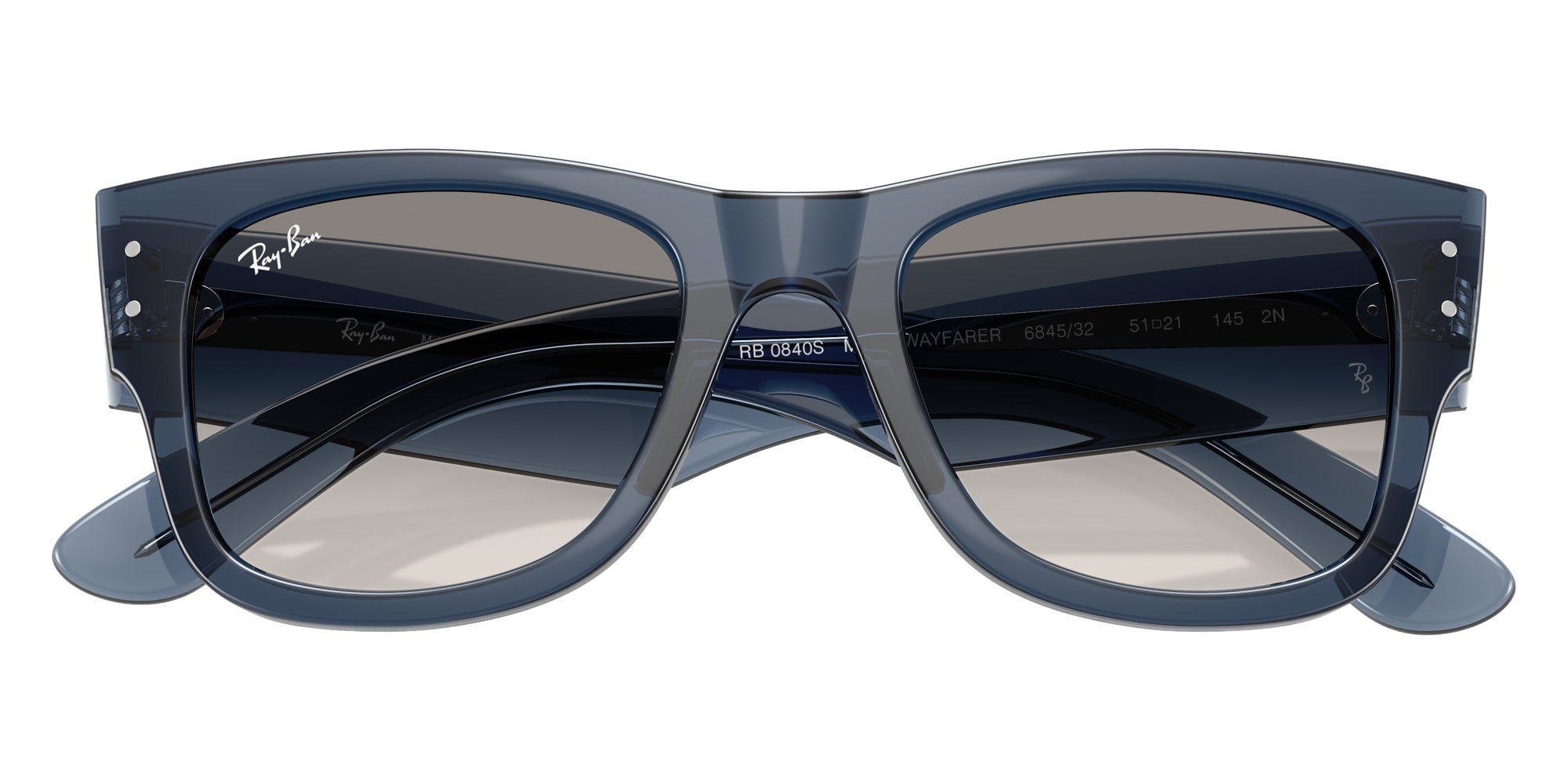 Ray-Ban RB0840S Mega Wayfarer 684532 51 - Transparent Dark Blue #id:rb0840s684532_s:100125