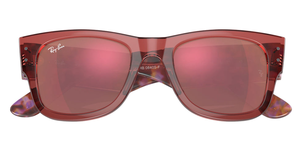 Ray-Ban RB0840SF Mega Wayfarer 66372K 52 - Transparent Pink / Red Mirrored #id:rb0840sf66372k_s:100125