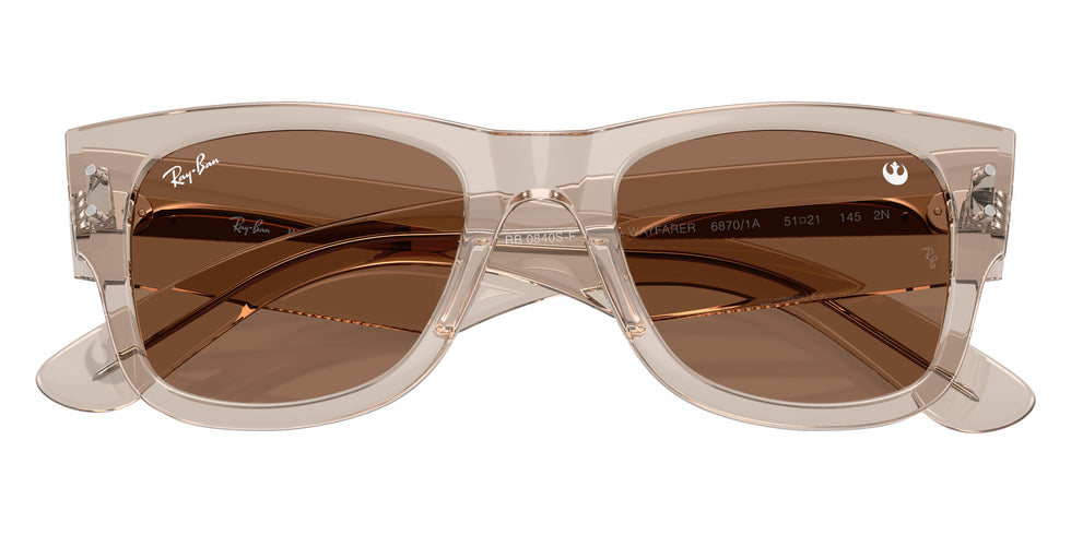 Ray-Ban RB0840SF MEGA WAYFARER 68701A 52 - Transparent Light Brown / Dark Brown #id:rb0840sf68701a_s:100125