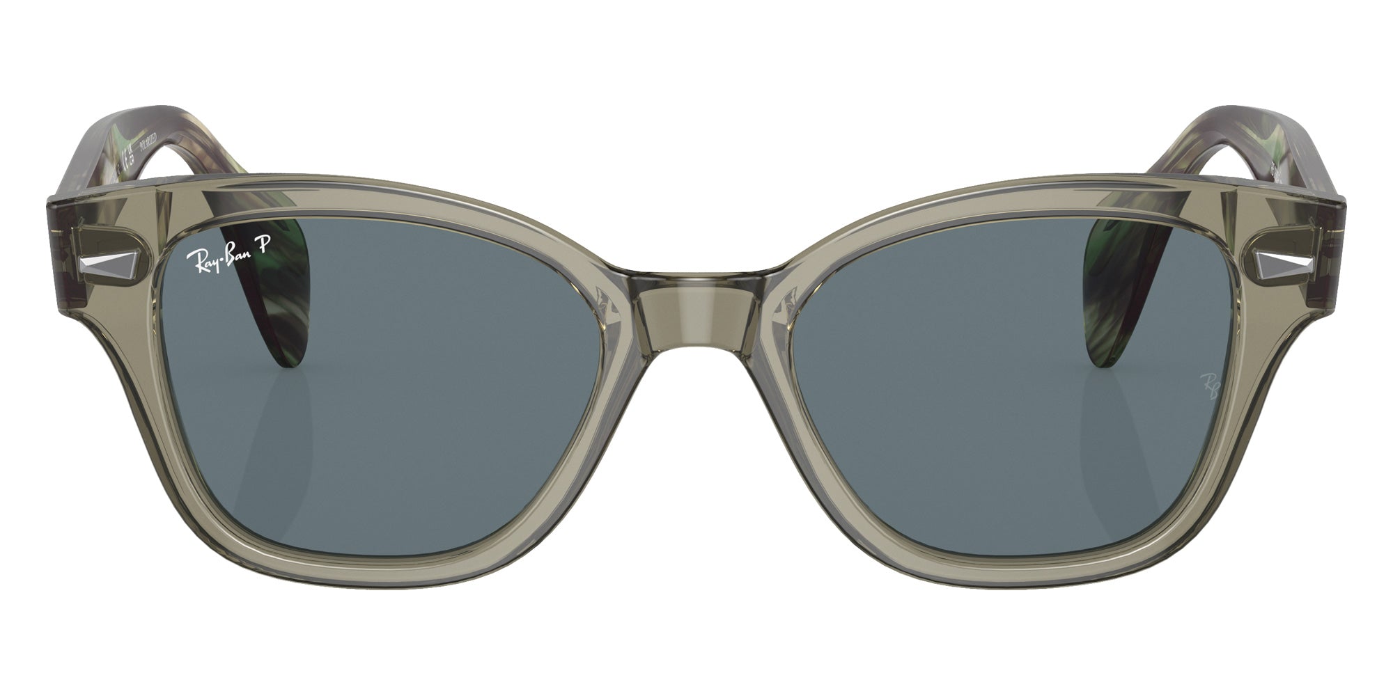 Ray-Ban RB0880SF 66353R 53 - Transparent Green / Dark Blue Polarized #id:rb0880sf66353r_s:100100
