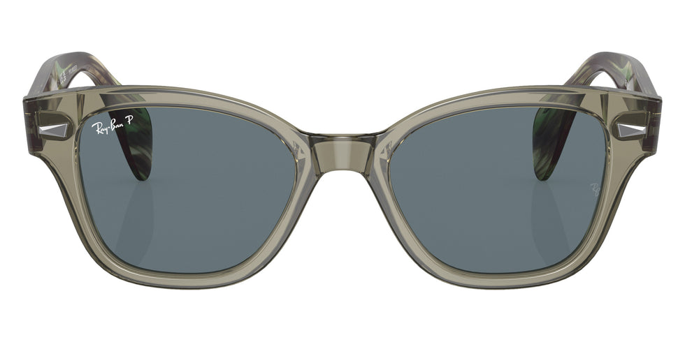 Ray-Ban RB0880SF 66353R 53 - Transparent Green / Dark Blue Polarized #id:rb0880sf66353r_s:100100