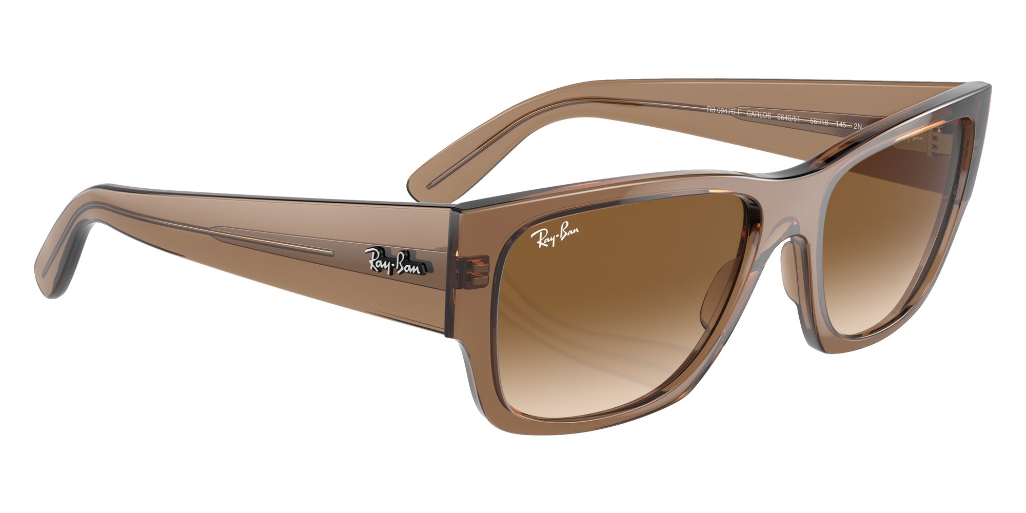 Ray-Ban RB0947SF Carlos 664051 56 - Transparent Light Brown #id:rb0947sf664051_s:100120