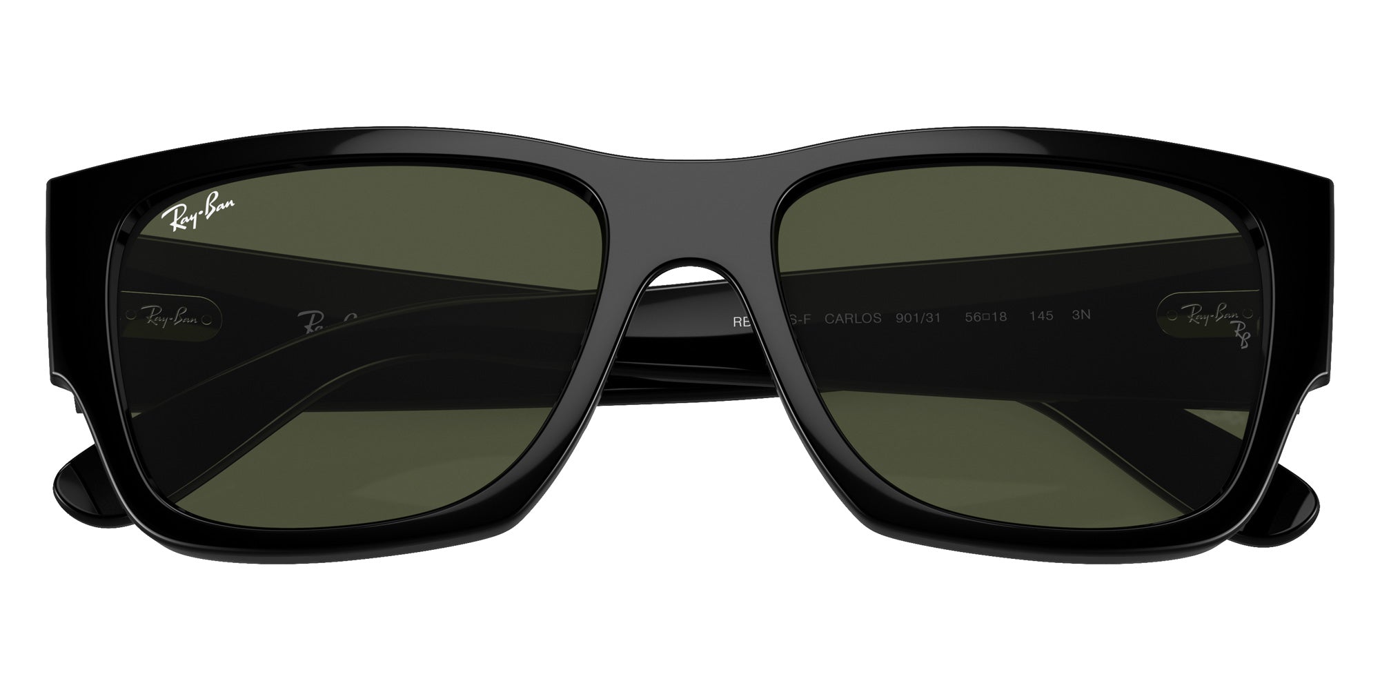 Ray-Ban RB0947SF Carlos 901/31 56 - Black / Green #id:rb0947sf90131_s:100125