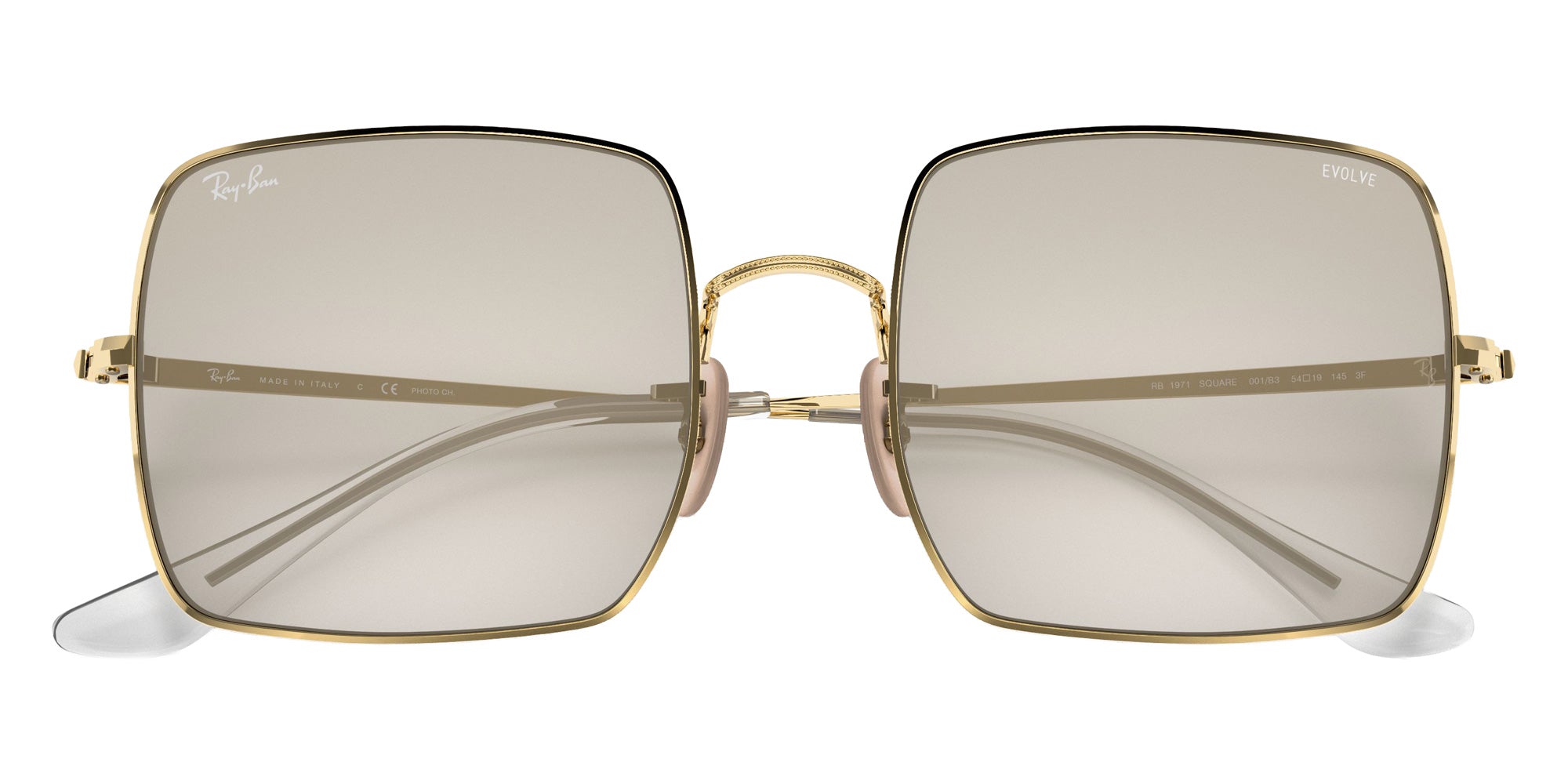 Ray-Ban RB1971 Square 1971 Mirror Evolve 001/B3 54 - Arista Gold / Dark Gray/Gold Photochromic Mirrored #id:rb1971001b3_s:100130