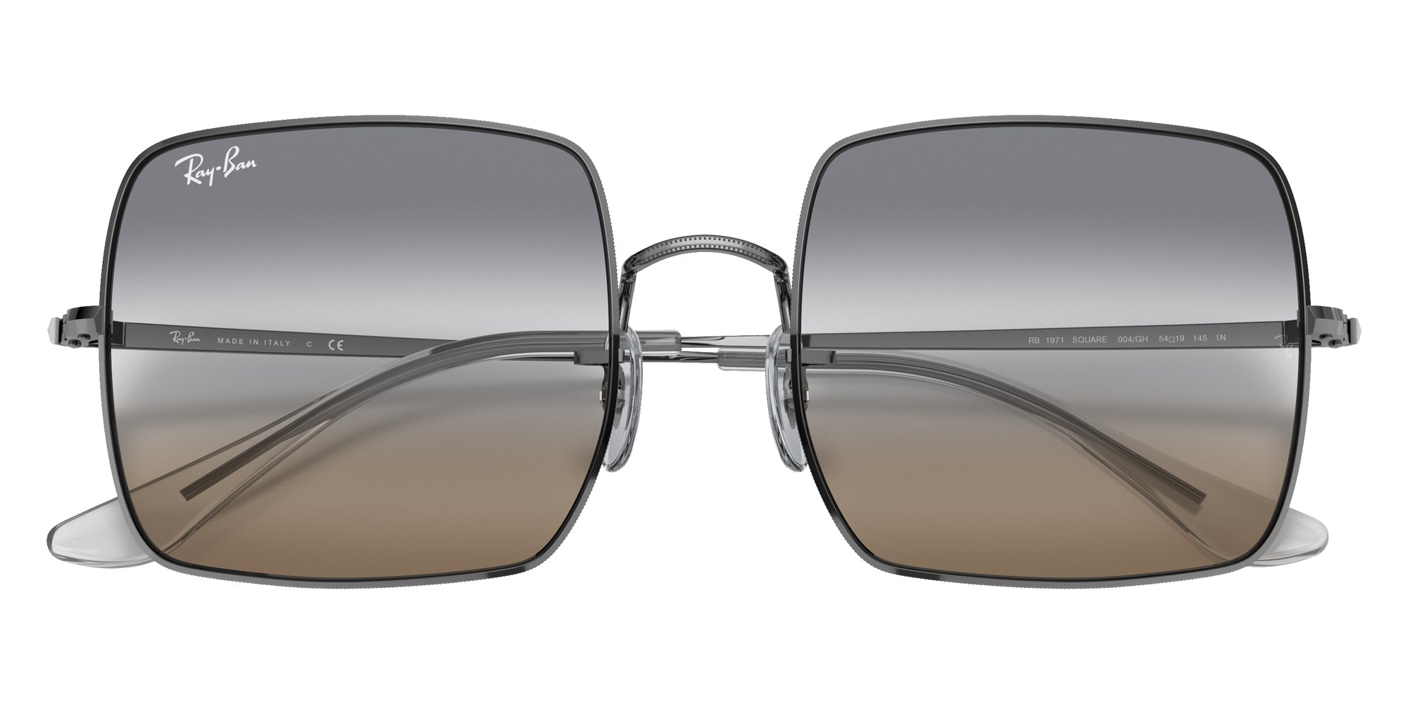 Ray-Ban RB1971 Square 1971 Bi-Gradient 004/GH 54 - Gunmetal / Clear Gray/Brown Gradient #id:rb1971004gh_s:100125