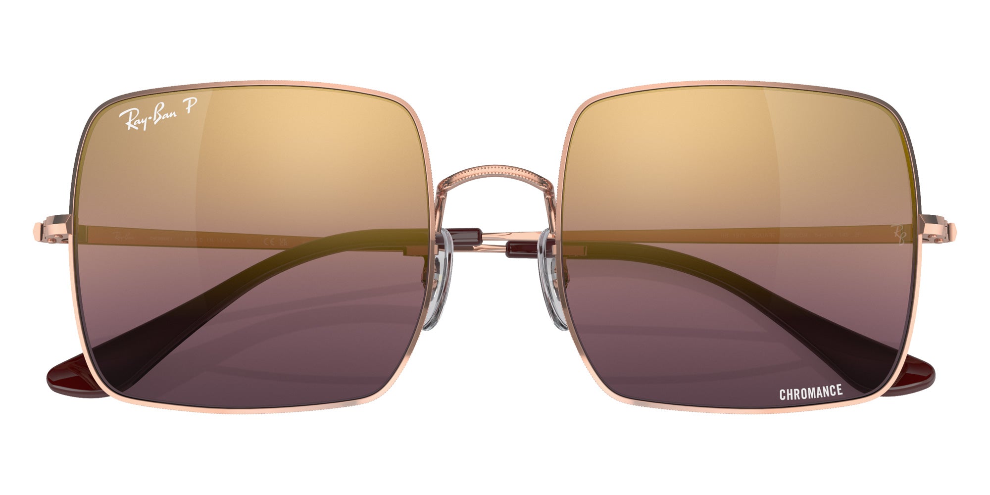 Ray-Ban RB1971 Square 1971 9202G9 54 - Rose Gold / Red Polarized+ Mirrored #id:rb19719202g9_s:102125
