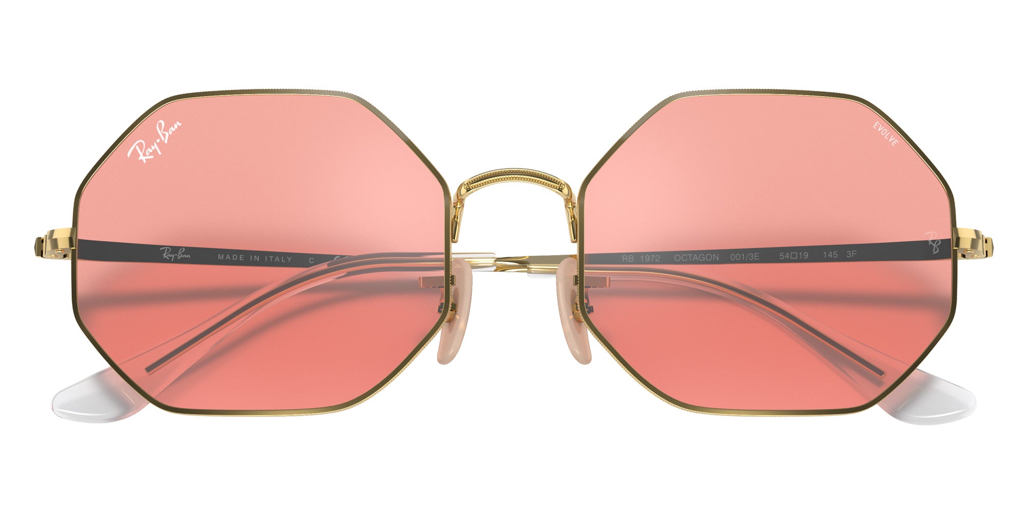 Ray-Ban RB1972 Octagon 1972 Mirror Evolve 001/3E 54 - Arista Gold / Pink Gray Photochromic #id:rb19720013e_s:100130