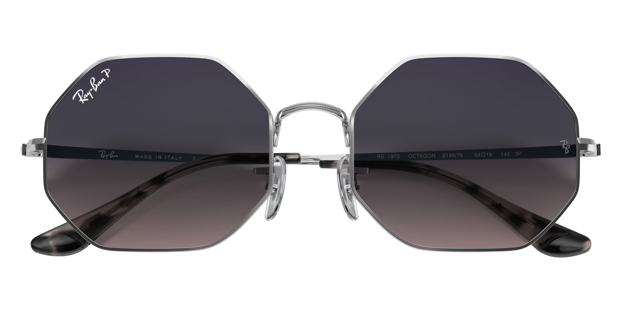 Ray-Ban RB1972 Octagon 1972 914978 54 - Silver / Polarized Blue & Gray Gradient #id:rb1972914978_s:100125