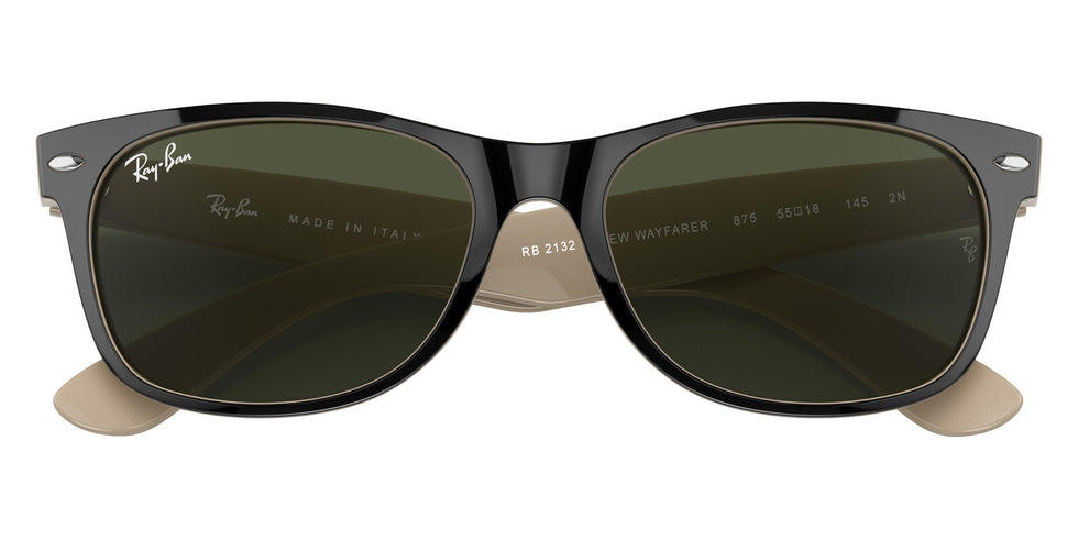 Ray-Ban RB2132 New Wayfarer Color Mix 875 55 - Black / G-15 Green #id:rb2132875_s:102125