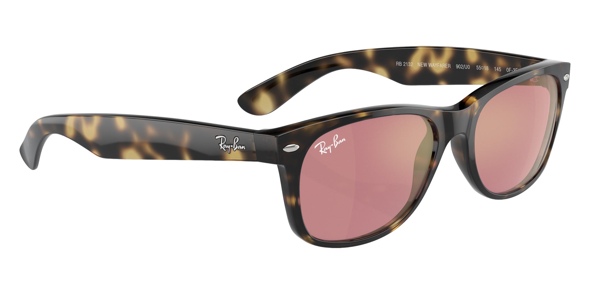 Ray-Ban RB2132 New Wayfarer Classic 902/U0 55 - Havana / Violet/Gold Mirrored Photochromic #id:rb2132902u0_s:100120