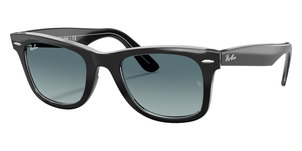 Ray-Ban RB2140 Original Wayfarer Bicolor 12943M 50 - Black on Transparent / Blue Gradient #id:rb214012943m_s:100105