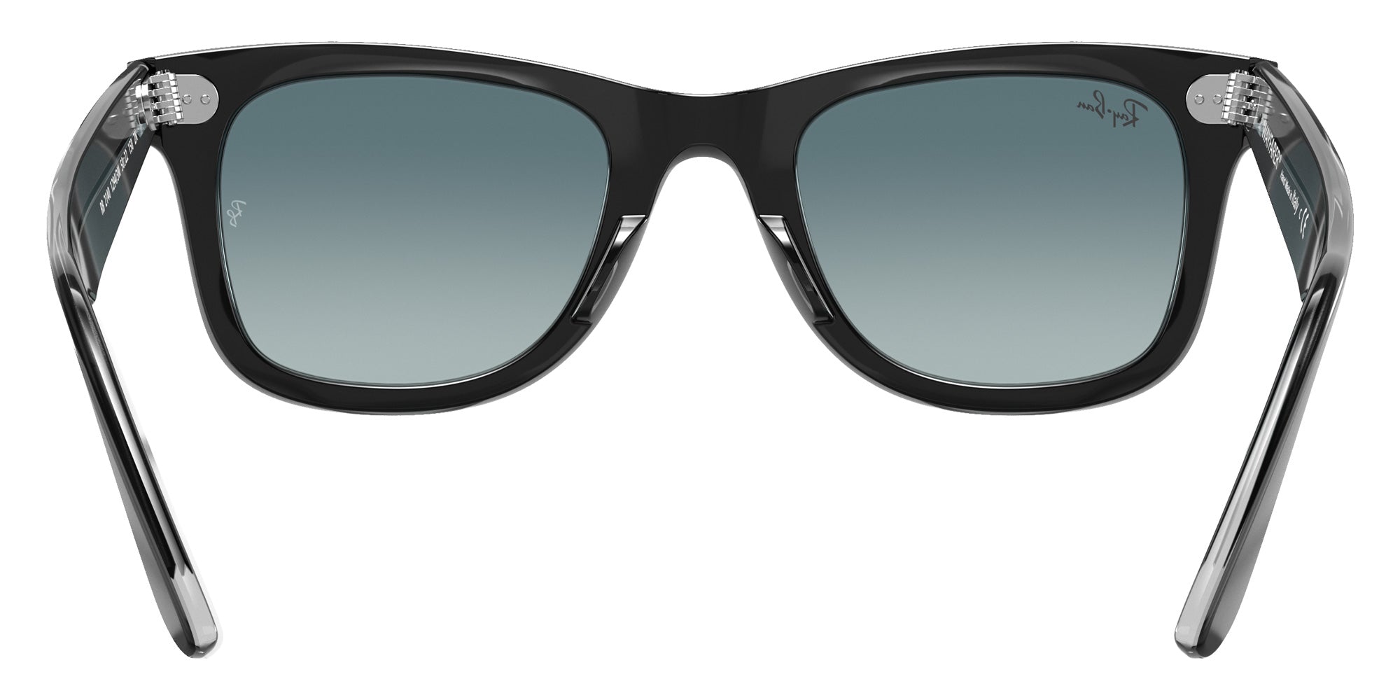 Ray-Ban RB2140 Original Wayfarer Bicolor 12943M 50 - Black on Transparent / Blue Gradient #id:rb214012943m_s:100115