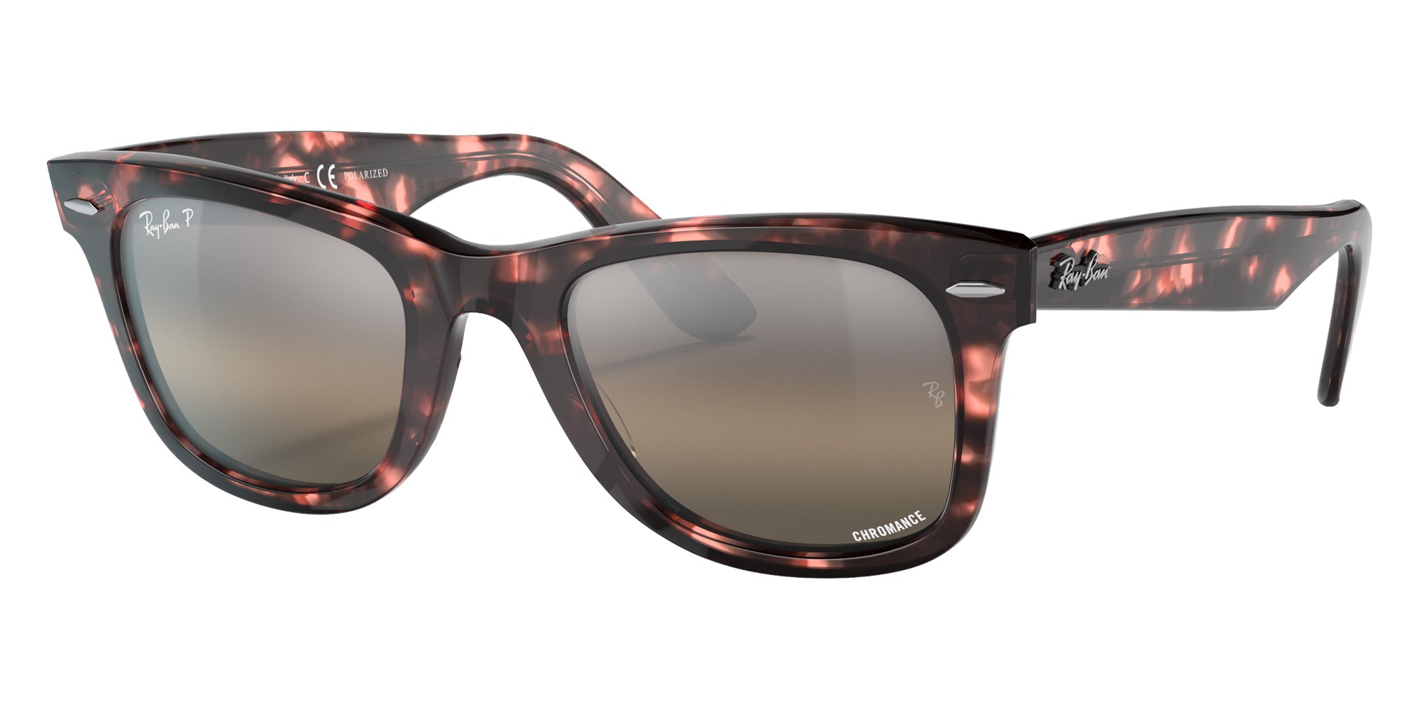 Ray-Ban RB2140 Original Wayfarer Chromance 1334G3 50 - Transparent Pink / Silver/Gray Mirrored Polarized #id:rb21401334g3_s:102105