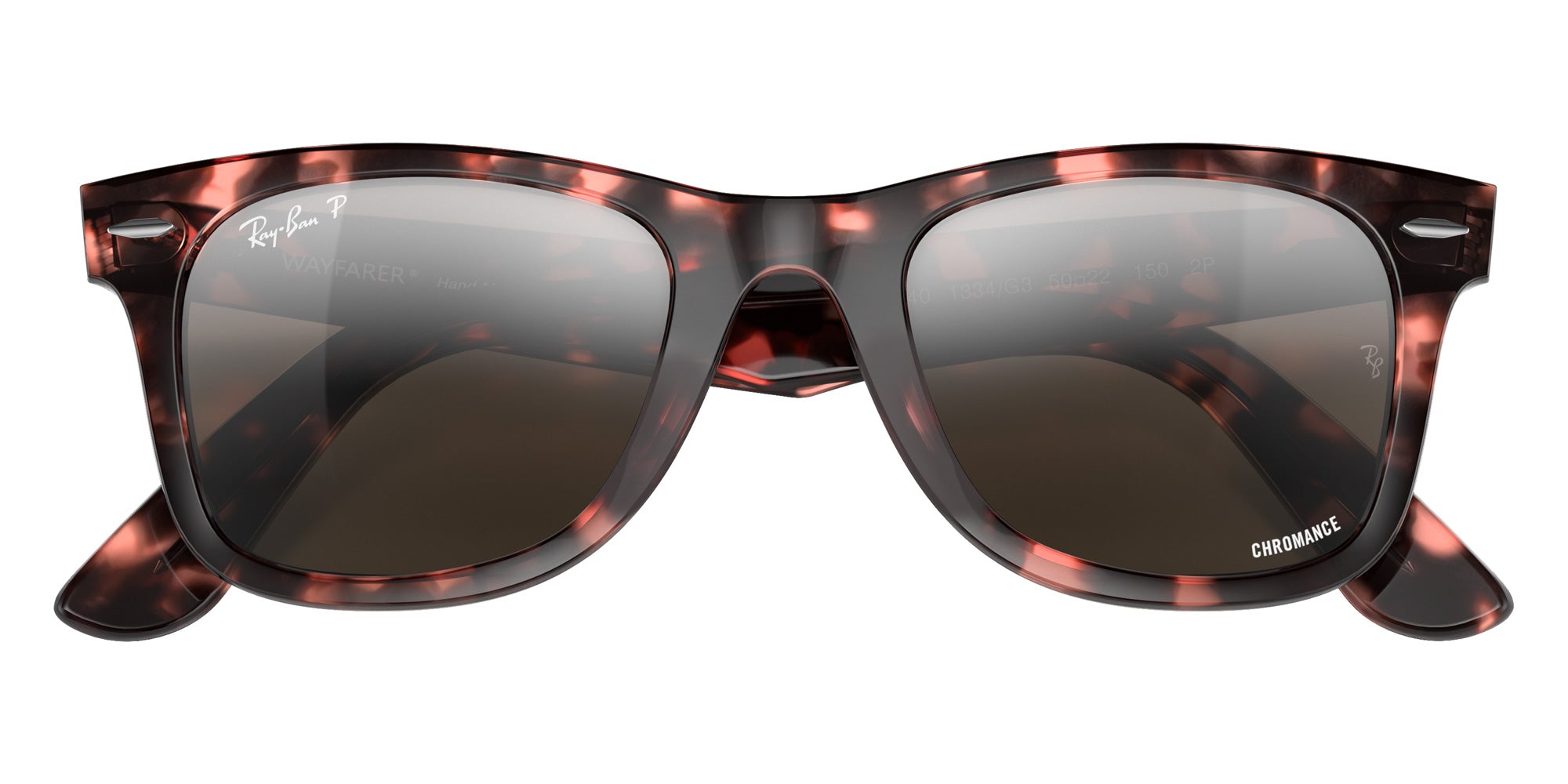Ray-Ban RB2140 Original Wayfarer Chromance 1334G3 50 - Transparent Pink / Silver/Gray Mirrored Polarized #id:rb21401334g3_s:102125