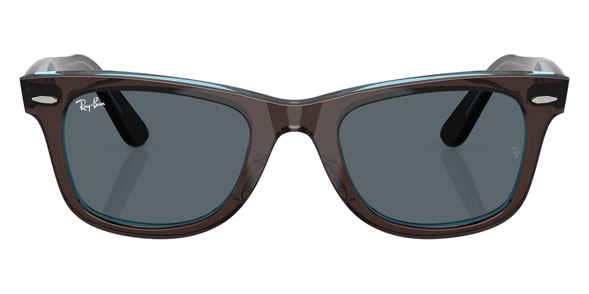 Ray-Ban RB2140 Original Wayfarer Classic 1446R5 50 - Brown on Transparent Blue / Blue #id:rb21401446r5_s:102100