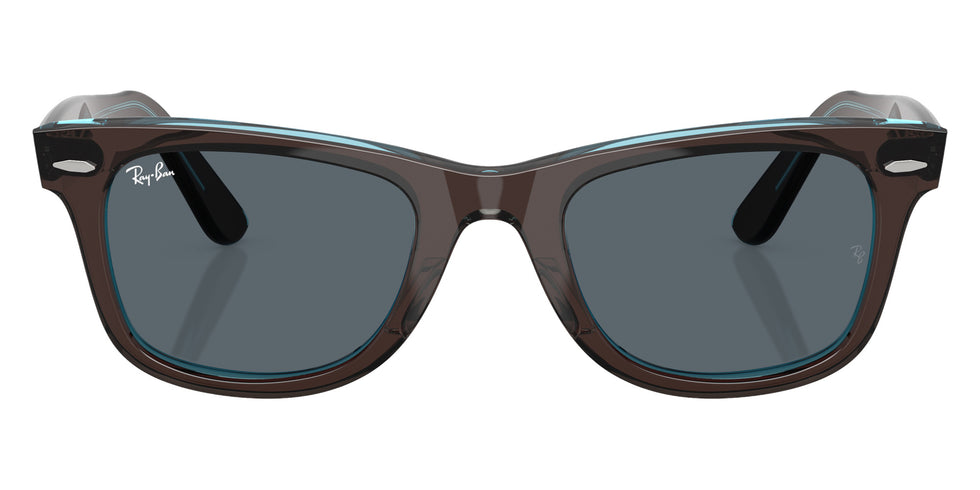 Ray-Ban RB2140 Original Wayfarer Classic 1446R5 50 - Brown on Transparent Blue / Blue #id:rb21401446r5_s:102100