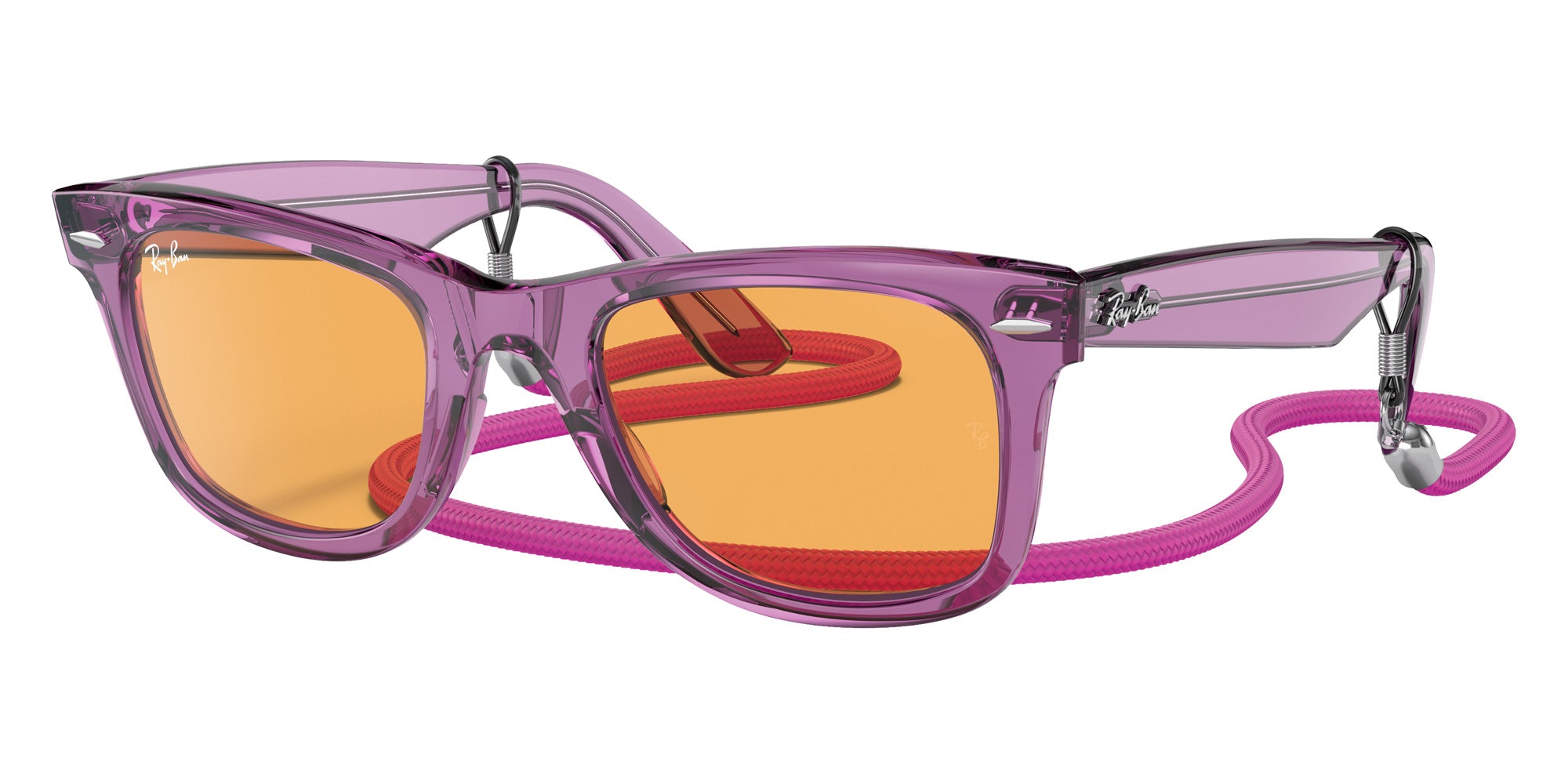 Ray-Ban RB2140 Original Wayfarer Colorblock 661313 50 - Transparent Violet / Orange #id:rb2140661313_s:100105