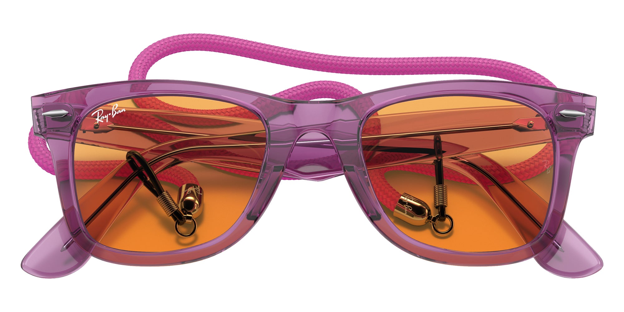 Ray-Ban RB2140 Original Wayfarer Colorblock 661313 50 - Transparent Violet / Orange #id:rb2140661313_s:100125