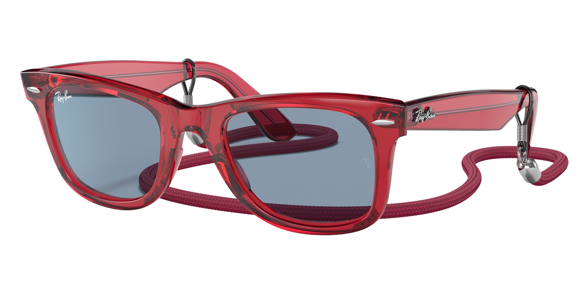 Ray-Ban RB2140 Original Wayfarer Colorblock 661456 50 - Transparent Red #id:rb2140661456_s:100105
