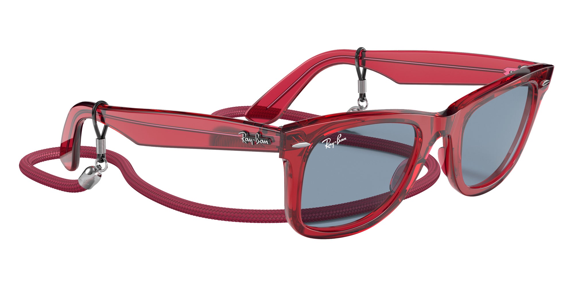 Ray-Ban RB2140 Original Wayfarer Colorblock 661456 50 - Transparent Red #id:rb2140661456_s:100120