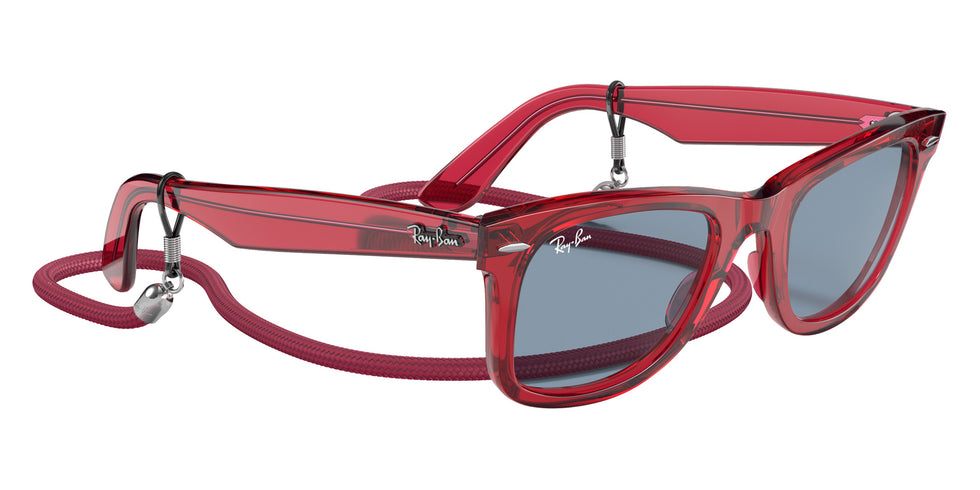 Ray-Ban RB2140 Original Wayfarer Colorblock 661456 50 - Transparent Red #id:rb2140661456_s:100120