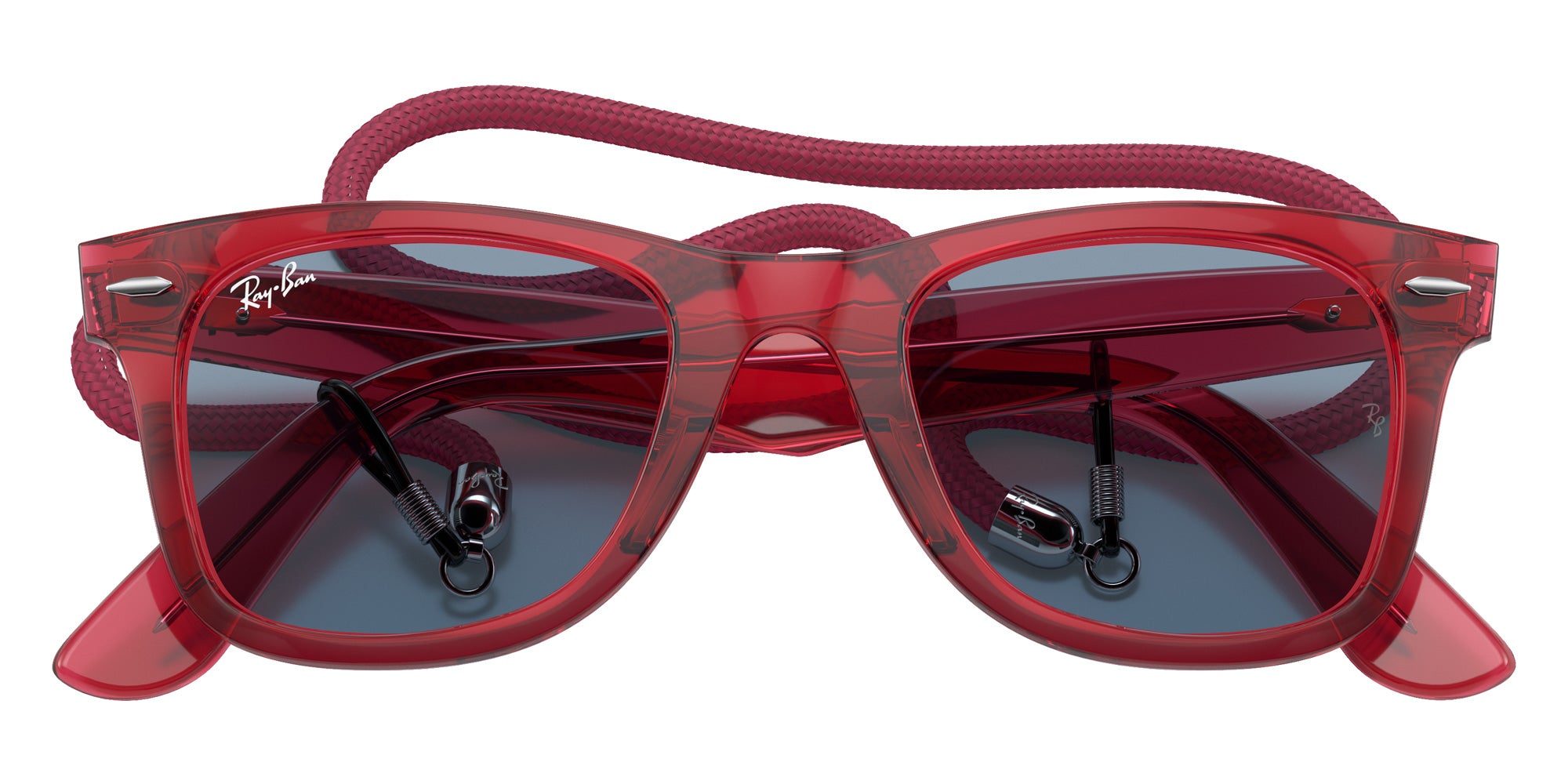Ray-Ban RB2140 Original Wayfarer Colorblock 661456 50 - Transparent Red #id:rb2140661456_s:100125