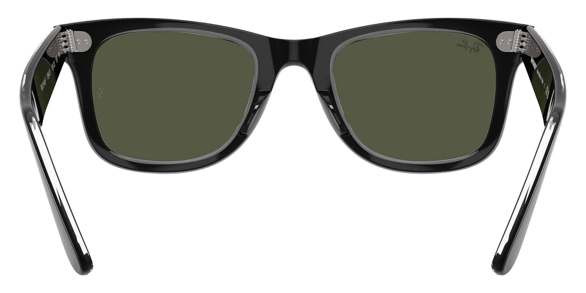 Ray-Ban RB2140F Original Wayfarer Classic 129431 52 - Black on Transparent / Green #id:rb2140f129431_s:100115
