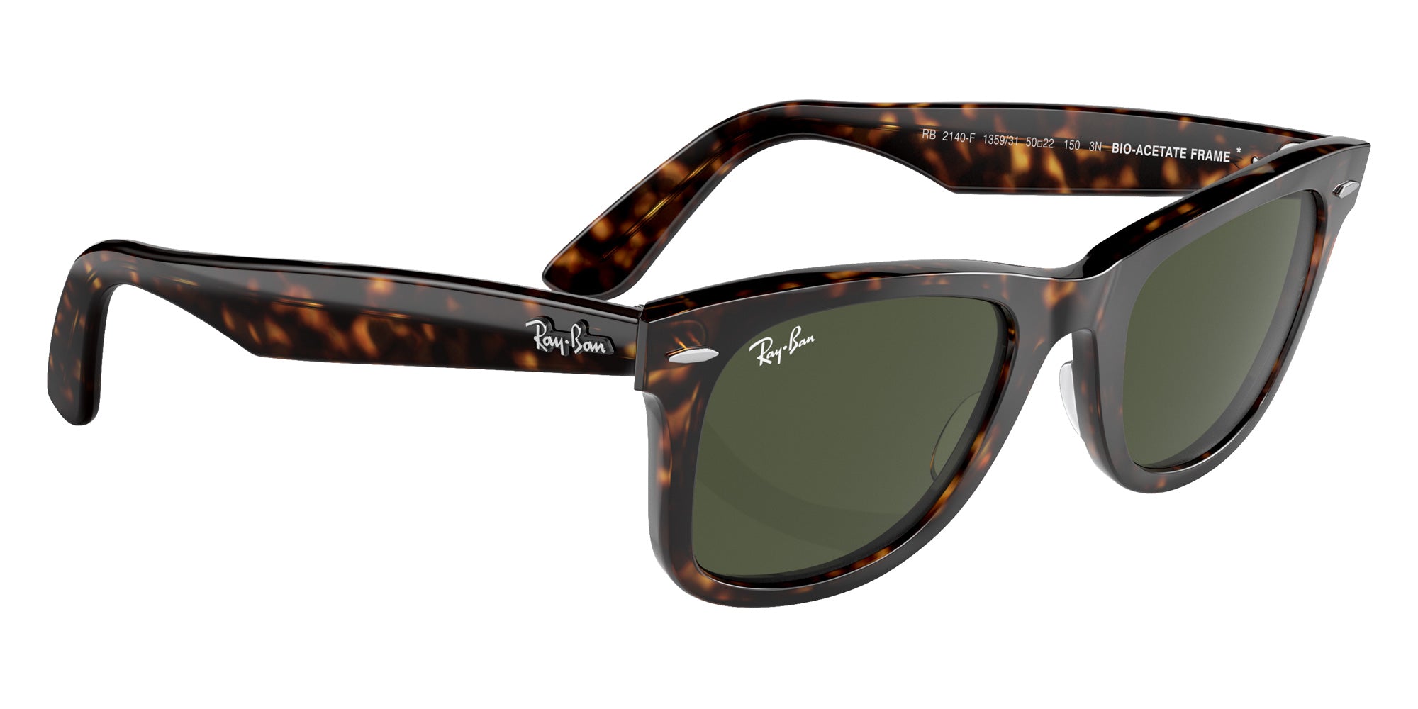 Ray-Ban RB2140F Original Wayfarer 135931 52 - Havana / Green #id:rb2140f135931_s:100125