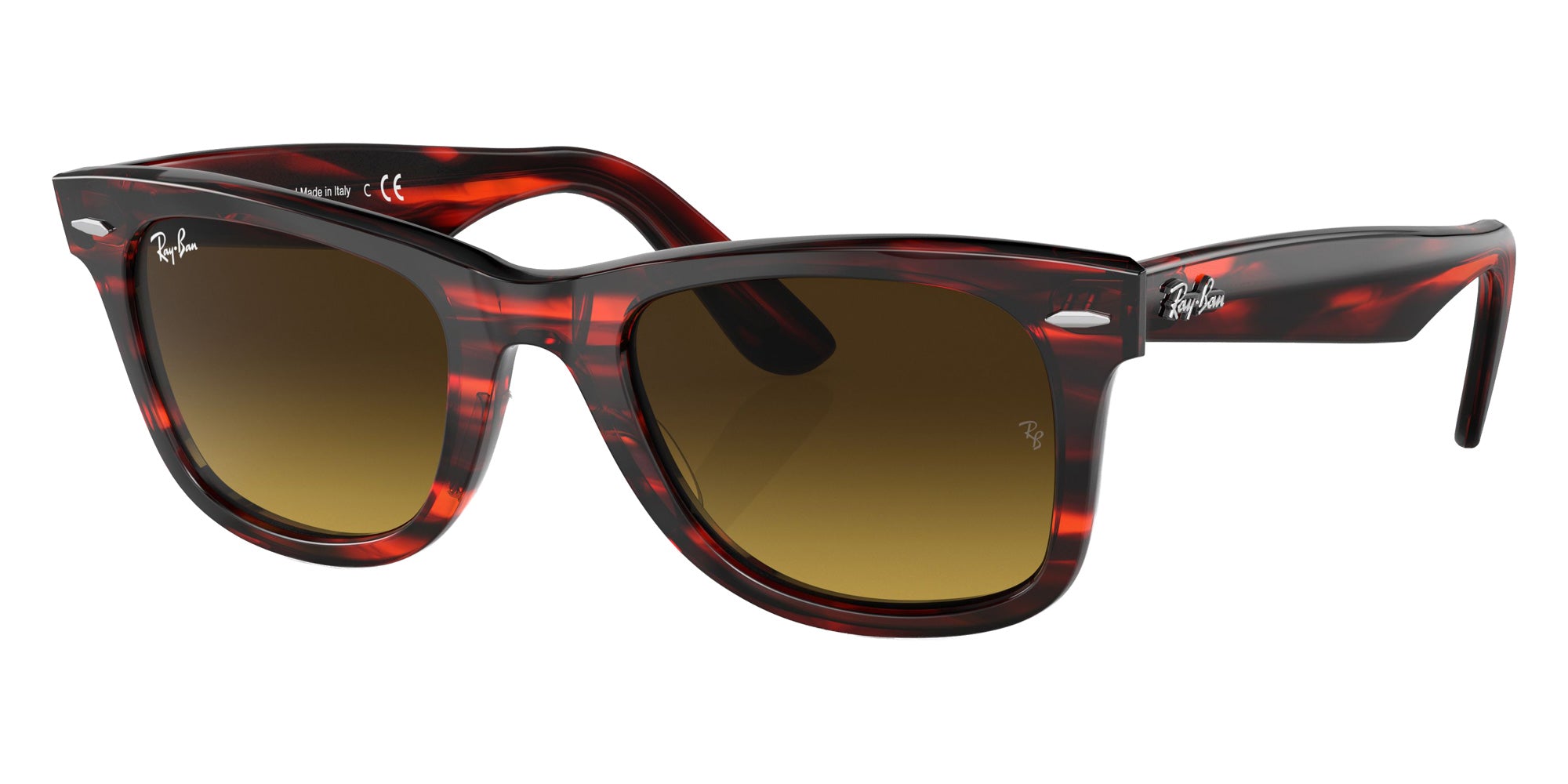 Ray-Ban RB2140F Original Wayfarer 136285 52 - Striped Red / Gradient Brown #id:rb2140f136285_s:100105
