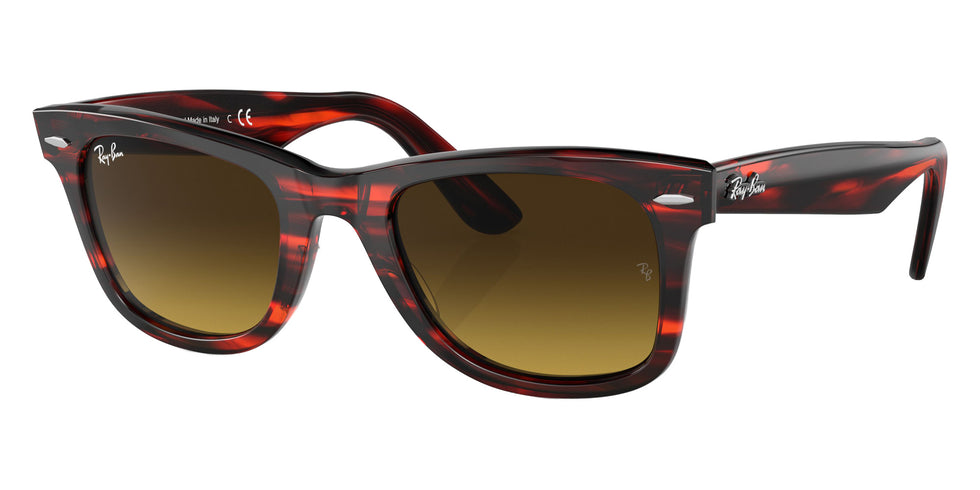 Ray-Ban RB2140F Original Wayfarer 136285 52 - Striped Red / Gradient Brown #id:rb2140f136285_s:100105