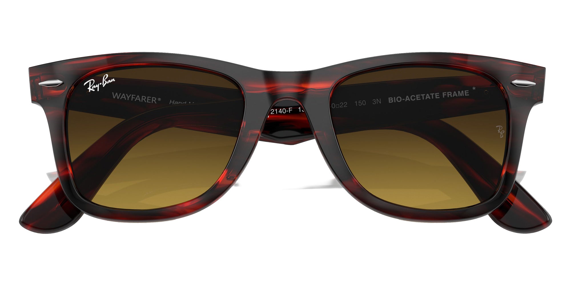 Ray-Ban RB2140F Original Wayfarer 136285 52 - Striped Red / Gradient Brown #id:rb2140f136285_s:100125