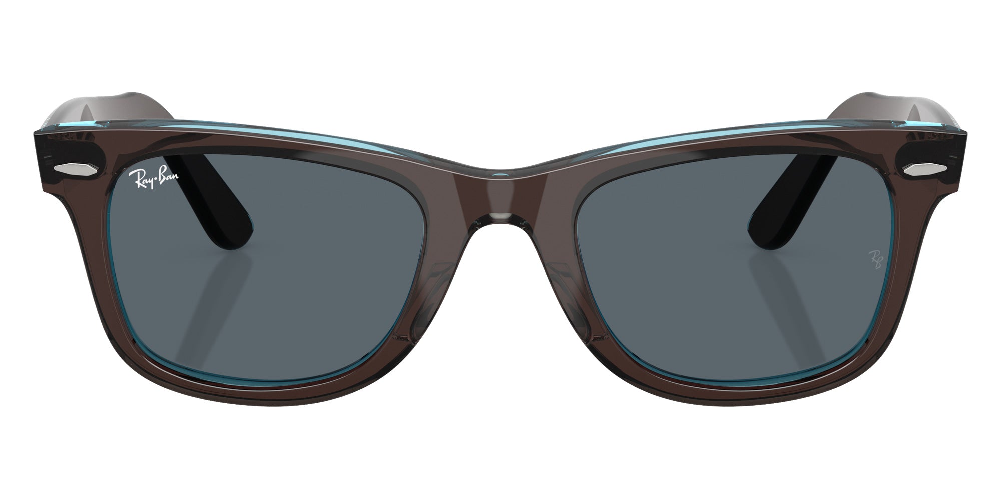 Ray-Ban RB2140F Original Wayfarer Classic 1446R5 52 - Brown on Transparent Blue / Blue #id:rb2140f1446r5_s:104100