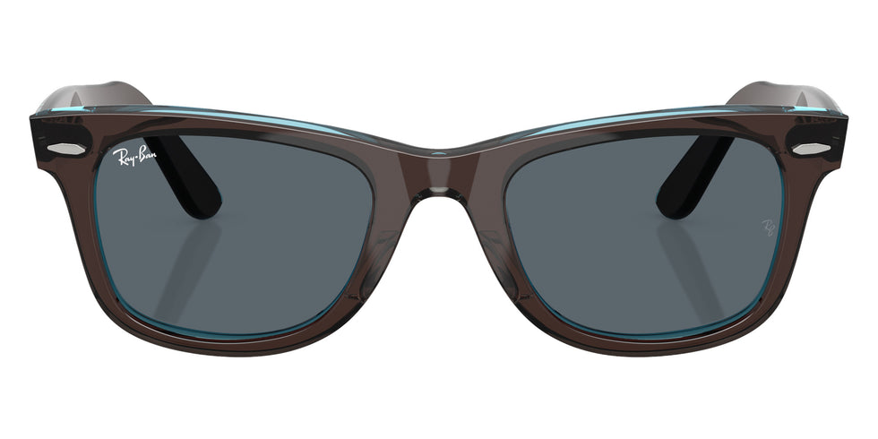 Ray-Ban RB2140F Original Wayfarer Classic 1446R5 52 - Brown on Transparent Blue / Blue #id:rb2140f1446r5_s:104100
