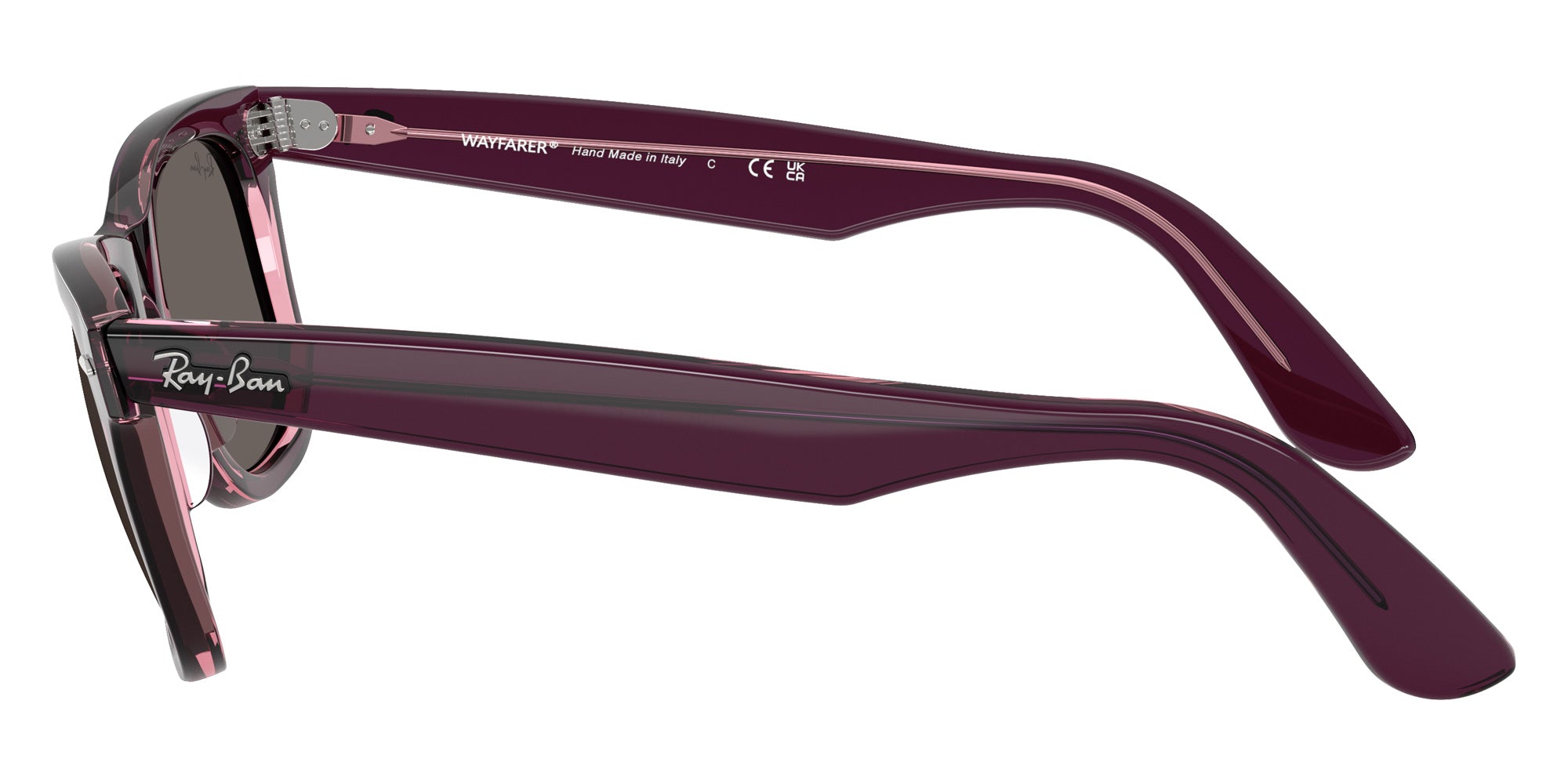 Ray-Ban RB2140F Original Wayfarer Classic 1447B1 52 - Violet on Transparent Pink / Dark Gray #id:rb2140f1447b1_s:106110