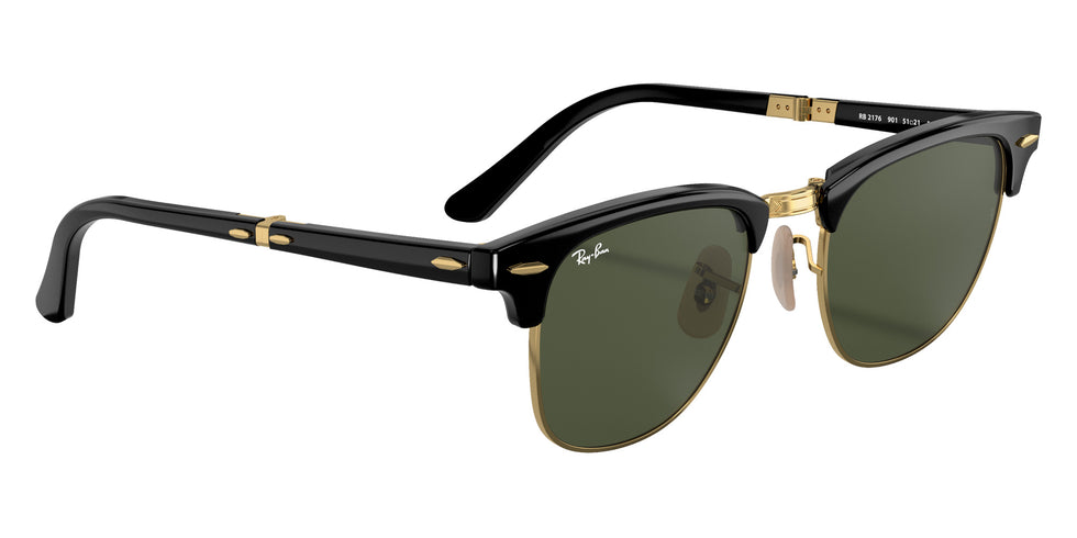 Ray-Ban RB2176 Clubmaster Folding 901 51 - Black / G-15 Green #id:rb2176901_s:100120