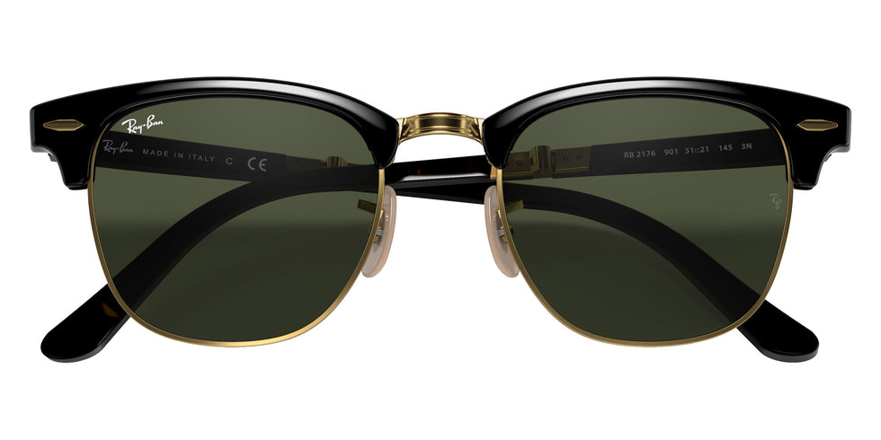 Ray-Ban RB2176 Clubmaster Folding 901 51 - Black / G-15 Green #id:rb2176901_s:100125