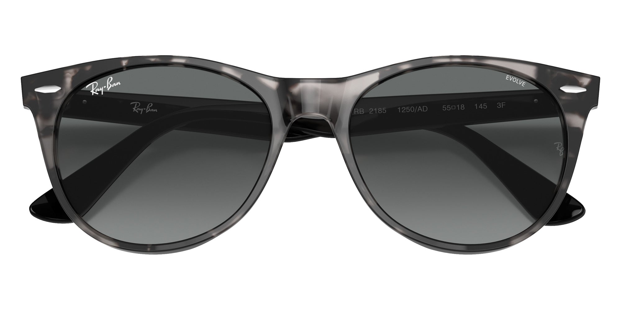 Ray-Ban RB2185 Wayfarer II Classic 1250AD 55 - Gray Havana / Photochromic Azure Gradient Blue #id:rb21851250ad_s:100130