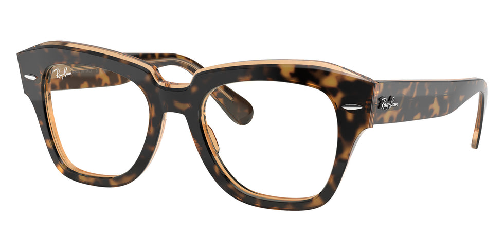 Ray-Ban RB2186 State Street Blue-Violet Light Clear Evolve 1292BL 49 - Havana on Transparent Brown #id:rb21861292bl_s:100105
