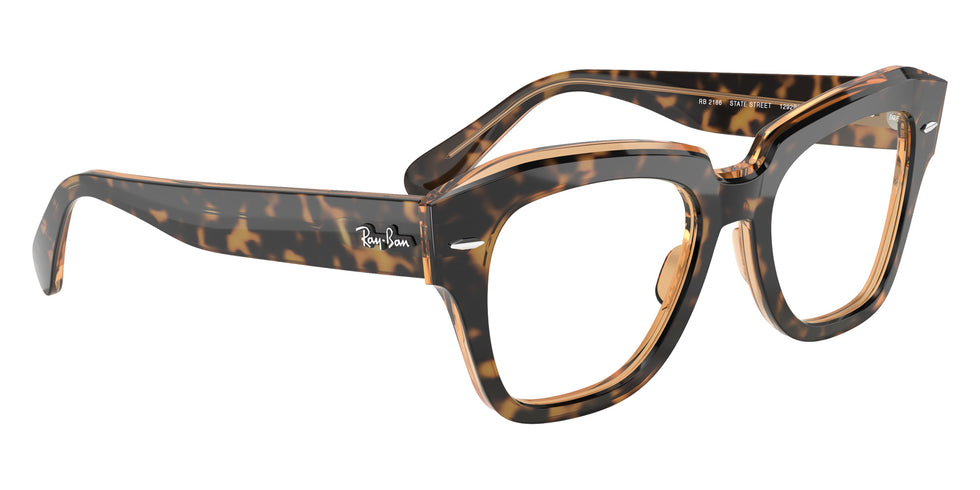 Ray-Ban RB2186 State Street Blue-Violet Light Clear Evolve 1292BL 49 - Havana on Transparent Brown #id:rb21861292bl_s:100120