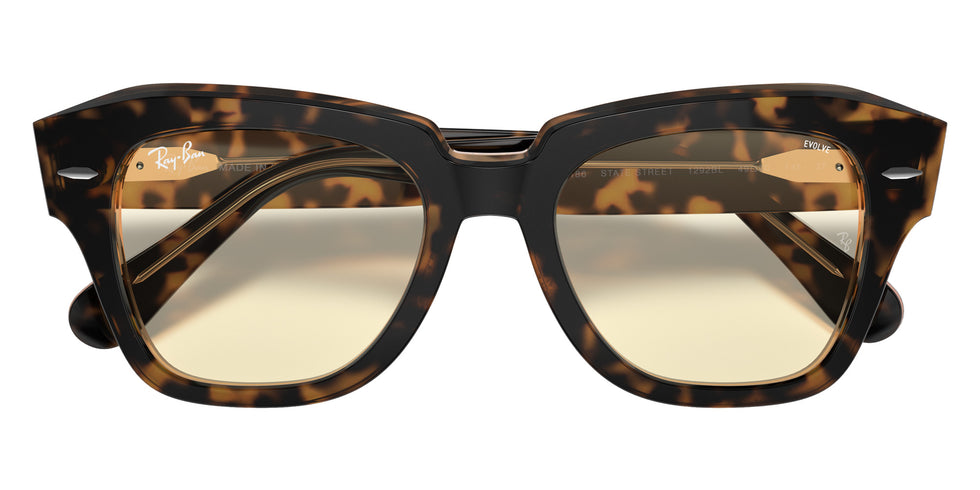 Ray-Ban RB2186 State Street Blue-Violet Light Clear Evolve 1292BL 49 - Havana on Transparent Brown #id:rb21861292bl_s:100125